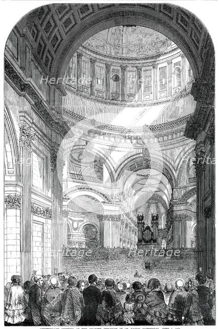 Anniversary Meeting of the Charity Children in St. Paul's Cathedral, Jun 6, 1850. Creator: Unknown.