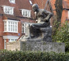Statue of Sigmund Freud by Oscar Nemon, Swiss Cottage, Hampstead, London, 2016. Artist: Chris Redgrave.