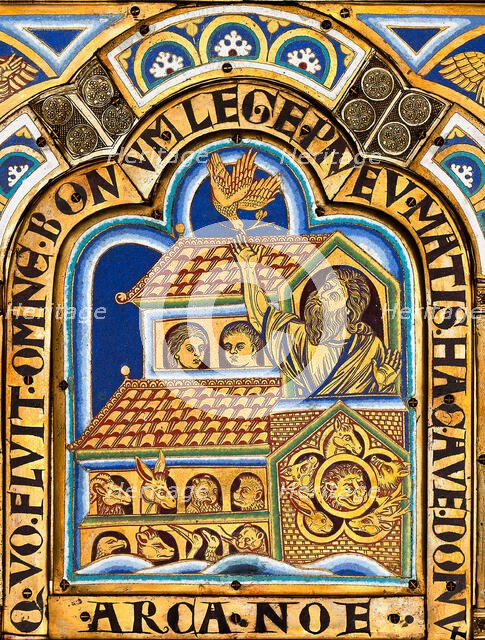 The Verdun Altar: The Noah's Ark , 1181. Creator: Nicholas of Verdun (ca 1130/40-after 1205).