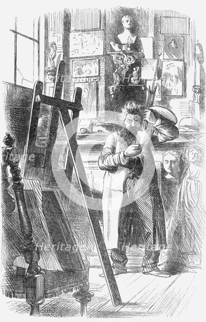 A bohemian artist in his studio, (1859?). Artist: Unknown