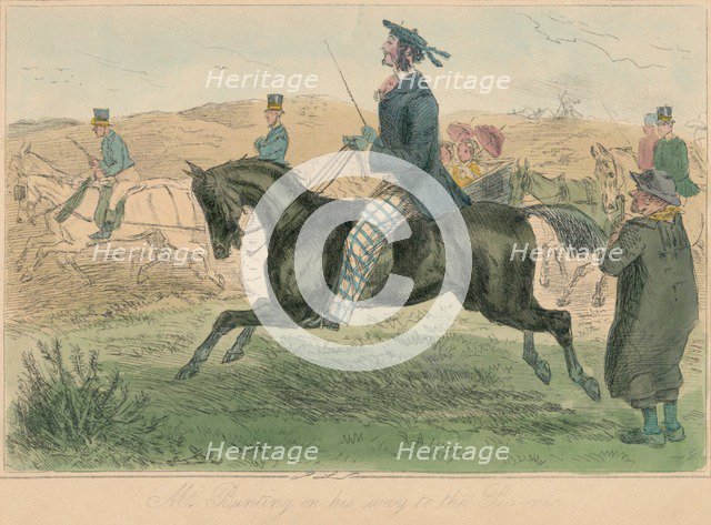 'Mr. Bunting on his way to the Pic-Nic', 1860. Artist: John Leech.