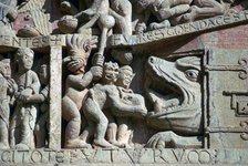 Detail from the west front of Conques Abbey, 11th century. Artist: Unknown
