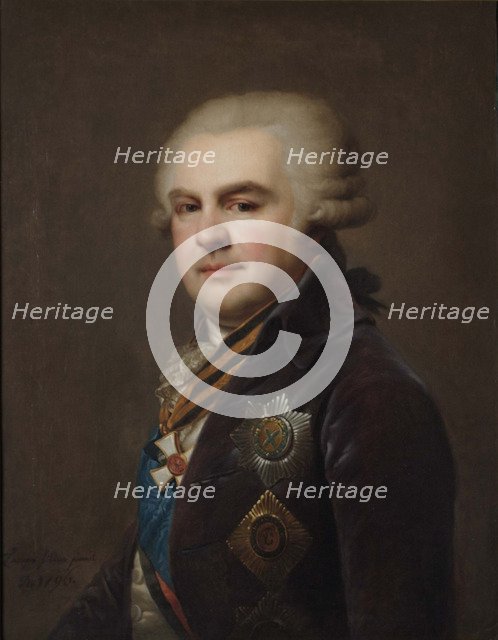 Portrait of Count Alexander Nikolayevich Samoylov (1744-1814), 1796. Artist: Lampi, Johann-Baptist, the Younger (1775-1837)