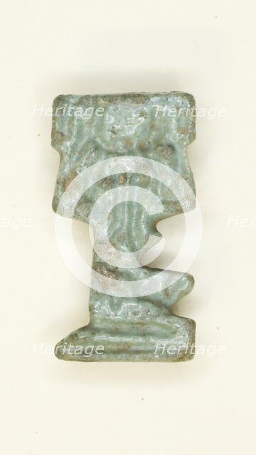 Amulet of the God Shu, Egypt, Late Period, Dynasty 26-31 (664-332 BCE). Creator: Unknown.