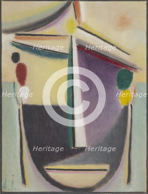 Abstract Head: Black-Yellow-Purple, c. 1922. Creator: Javlensky, Alexei, von (1864-1941).