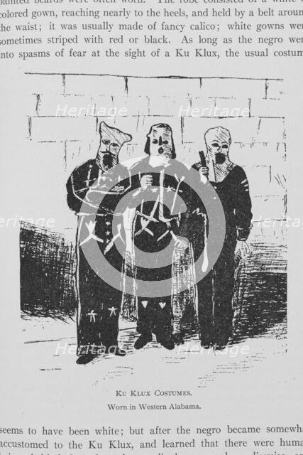 Ku Klux costumes.  Worn in Western Alabama, 1905. Creator: Unknown.