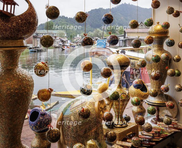 Lacquered Papier Mache, Dal Lake, Srinagar, Kashmir, India, 2023. Creator: Peter Thompson.
