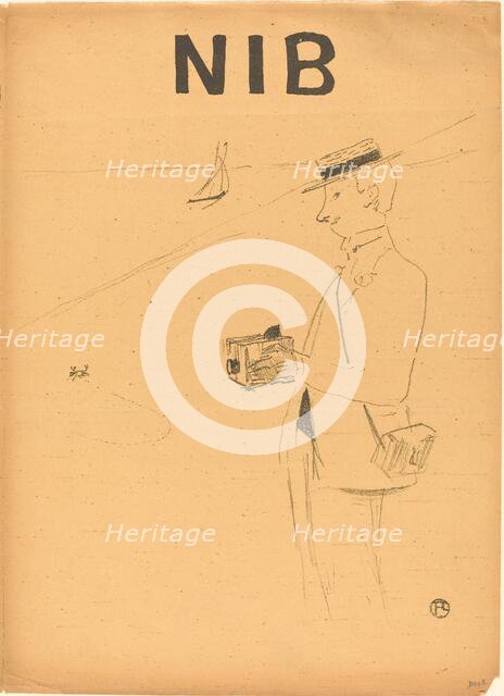 Nib or the Amateur Photographer (Nib ou le photographe-amateur) [right recto], 1895. Creator: Henri de Toulouse-Lautrec.