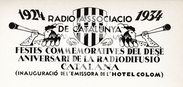 Inauguration of radio station Radio Associació of Catalonia in the Hotel Colón, celebrating its t…
