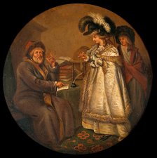 A man telling a lady's fortune. Creator: Smith, John Raphael, 1752-1812 (After).