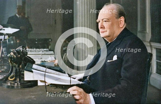 'Mr. Churchill's V.E. Day Broadcast', 1945 (1955). Creator: Unknown.