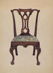 Chippendale Side Chair, 1935/1942. Creator: John Garay.