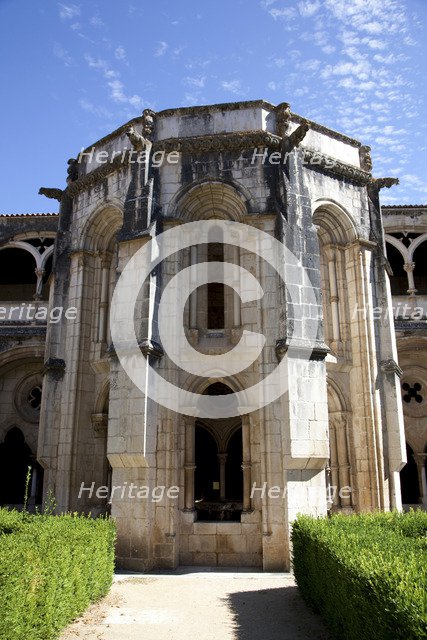 Gothic fountain hall inside the cloisters, Monastery of Alcobaca, Alcobaca, Portugal, 2009. Artist: Samuel Magal