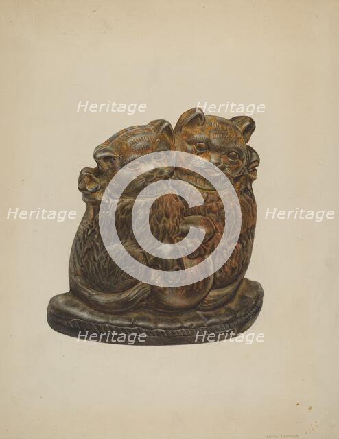 Door Stop, c. 1937. Creator: Archie Thompson.