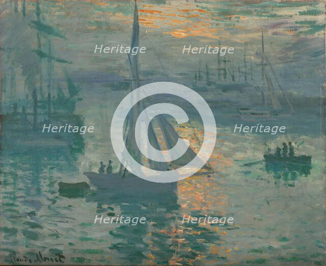 Sunrise (Marine), 1872 or 1873. Creator: Claude Monet.