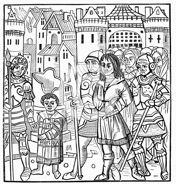 Saint Louis and his brothers taken prisoner during the Seventh Crusade, 1250 (1522). Artist: Unknown