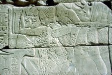 Relief depicting captives of war, Temple of Amun, Karnak, Egypt. Artist: Unknown