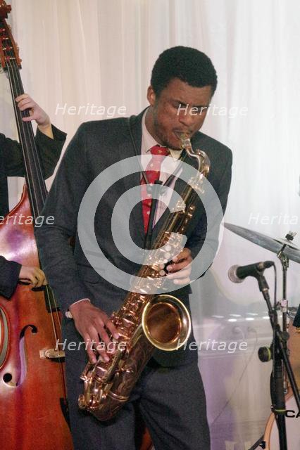 Xhosa Cole, Xhosa Cole Quartet, Watermill Jazz Club, Dorking, Surrey, 21 Jan 2020. Creator: Brian O'Connor.