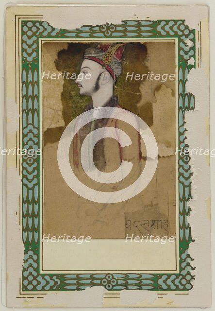 Portrait of Ibrahim Adil Shah II, of Bijapur (d.1626) (?), ca. 1640. Creator: Unknown.