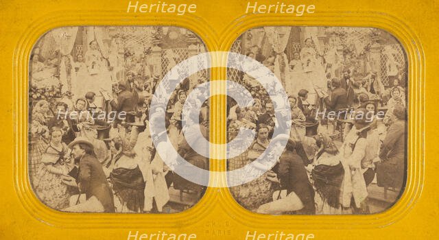 Salon scene, 1860s. Creator: Charles Gaudin.