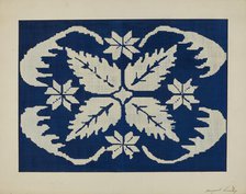 Coverlet Section, c. 1940. Creator: Margaret Linsley.