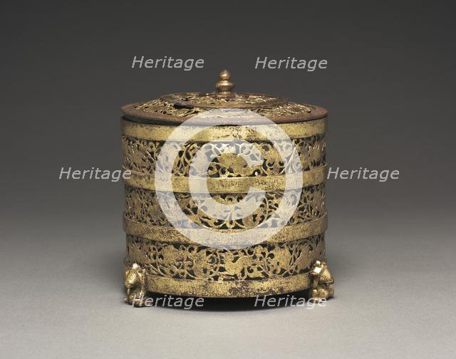 Cylindrical Container with Cover (Lian), 100 BC-100 AD. Creator: Unknown.