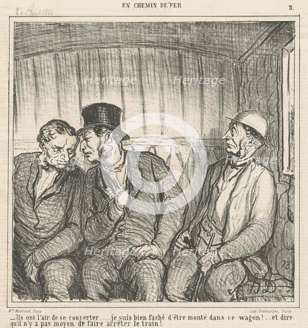 Ils on l'air de se concerter ..., 19th century. Creator: Honore Daumier.