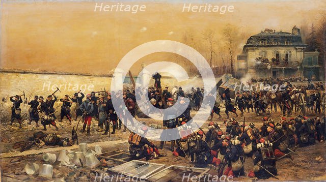 The Defense of Champigny, 1879. Creator: Jean Baptiste Edouard Detaille.