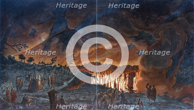 Eruption of Vesuvius, 1776. Artist: Unknown