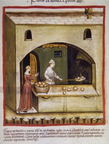Breadmaking, 14th century.  Creator: Unknown.