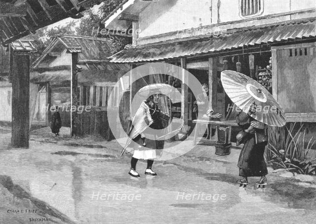 ''A Rainy Day in Japan', 1891. Creators: Unknown, Charles Edwin Fripp.