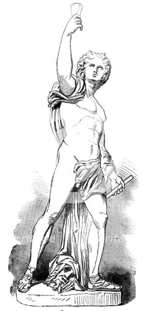 Statues for the Egyptian Hall in the Mansion House: "Comus" - by J. G. Lough , 1856.  Creator: Unknown.