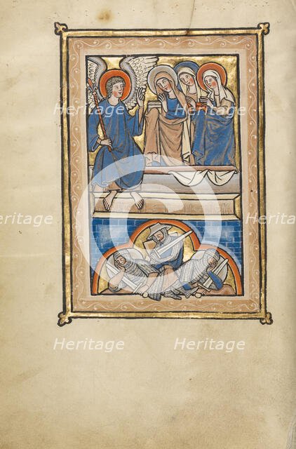 The Women at the Tomb; Psalter, mid-1200s. Creator: Unknown.