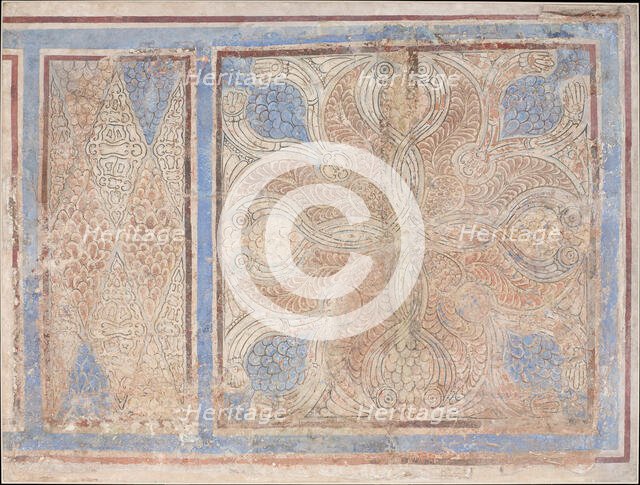 Painted Dado Panels, Iran, 9th century. Creator: Unknown.
