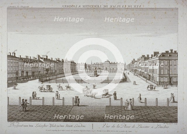 Leicester Square, Westminster, London, c1760. Artist: Balthasar Friedrich Leizelt