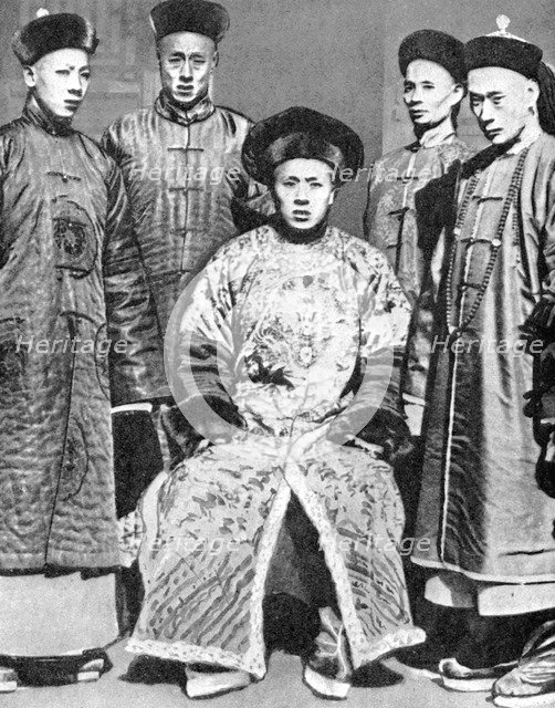 A portrait of mandarins, China, 1936.Artist: Fox Photos