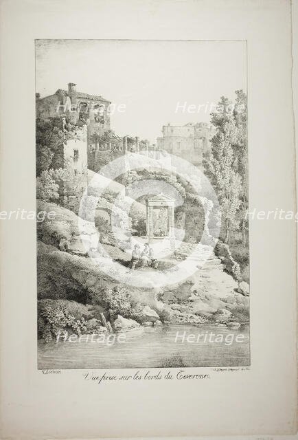 View From the Banks of the Teverone, 1817. Creator: Claude Thiénon.