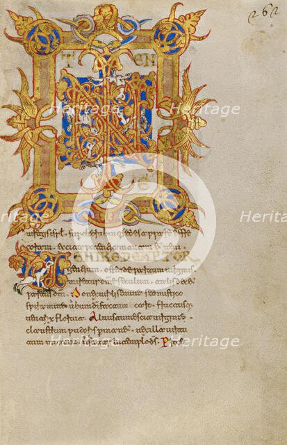 Inhabited Initials IN; Breviary, 1153. Creator: Unknown.