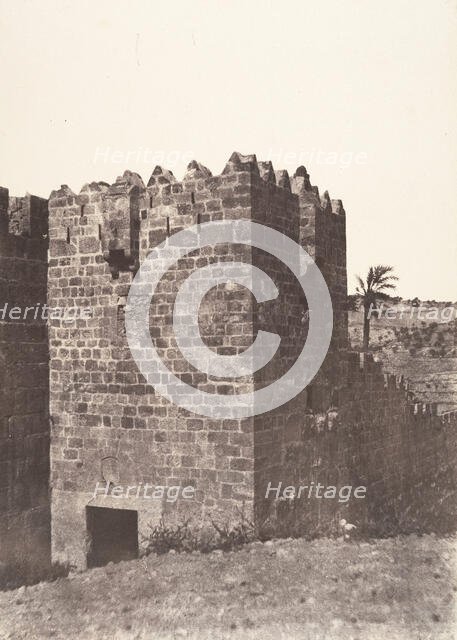 Jérusalem, Porte de Mograbins, 1854. Creator: Auguste Salzmann.