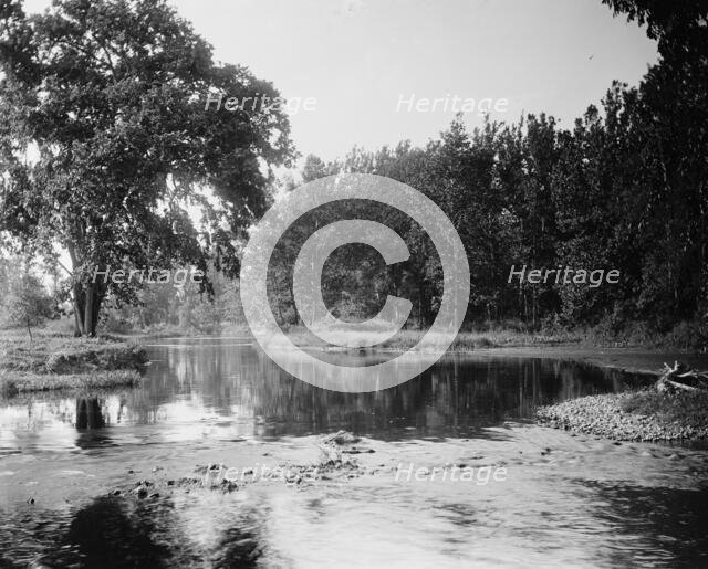 River, probably the Huron River, Ypsilanti, Michigan, between 1900 and 1910. Creator: Unknown.