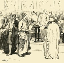 'The Sophists Expelled from Rome', 1890.   Creator: Unknown.