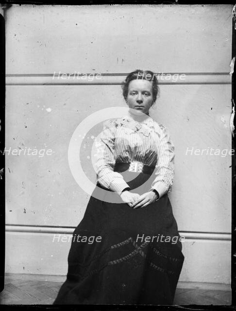 A portrait or self-portrait of a young woman believed to be Katherine Jean Macfee, 1903. Creator: Katherine Jean Macfee.