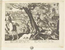 Venationes ferarum, avium, piscium (Hunts of wild animals, birds and fish). Plate 37, 1596. Creator: Hans Collaert the Younger.