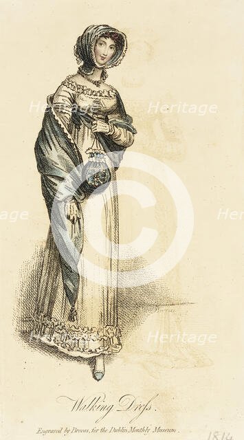 Fashion Plate (Walking Dress), 1814. Creator: Unknown.