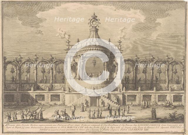 The Seconda Macchina for the Chinea of 1760: A Chinoiserie Pavilion, 1760. Creator: Giuseppe Vasi.