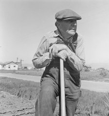Farmer who has small plot...on outskirts of Salinas, CA, 1939. Creator: Dorothea Lange.