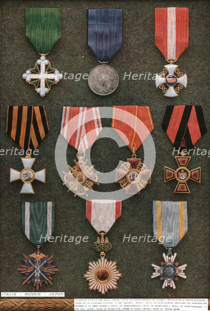 'Decorations de Guerre; Italie - Russie - Japon', 1917. Creator: Unknown.