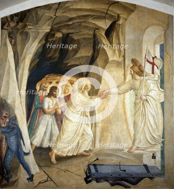 Christ in Limbo, ca 1442. Creator: Angelico, Fra Giovanni, da Fiesole (ca. 1400-1455).