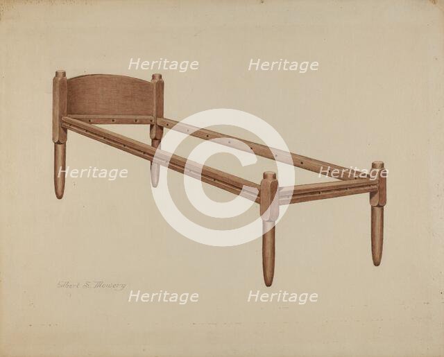 Shaker Bed, 1935/1942. Creator: Elbert S. Mowery.