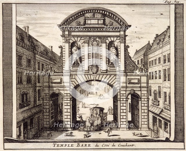 Temple Bar, London, c1700. Artist: Johannes de Ram